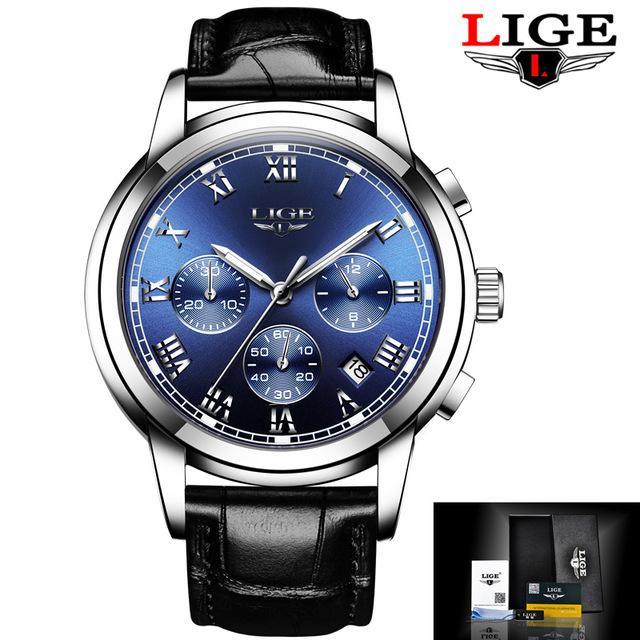 Men's Elegant Watch With Chronometers And Leather Belts  Business Style Perfect Gift Excellent Look - SJB-DIAMOND ELITES