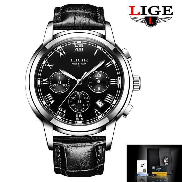 Men's Elegant Watch With Chronometers And Leather Belts  Business Style Perfect Gift Excellent Look - SJB-DIAMOND ELITES