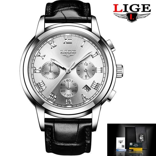 Men's Elegant Watch With Chronometers And Leather Belts  Business Style Perfect Gift Excellent Look - SJB-DIAMOND ELITES