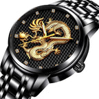 Men's Waterproof  Watch With 3D Dragon Design Excellent Look Perfect Gift For Your Man Stevvex