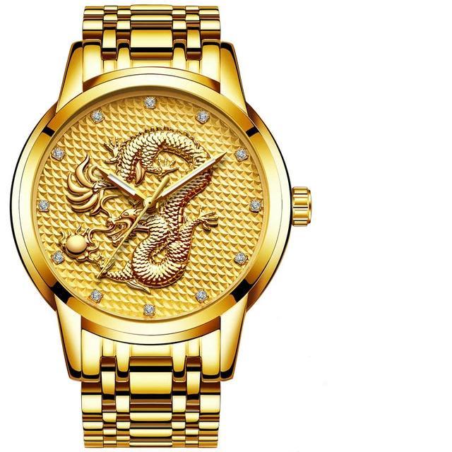 Men's Waterproof  Watch With 3D Dragon Design Excellent Look Perfect Gift For Your Man Stevvex