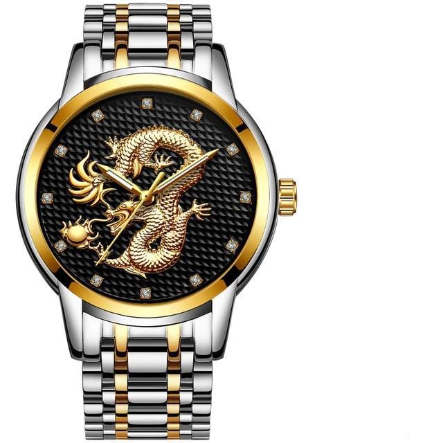 Men's Waterproof  Watch With 3D Dragon Design Excellent Look Perfect Gift For Your Man Stevvex
