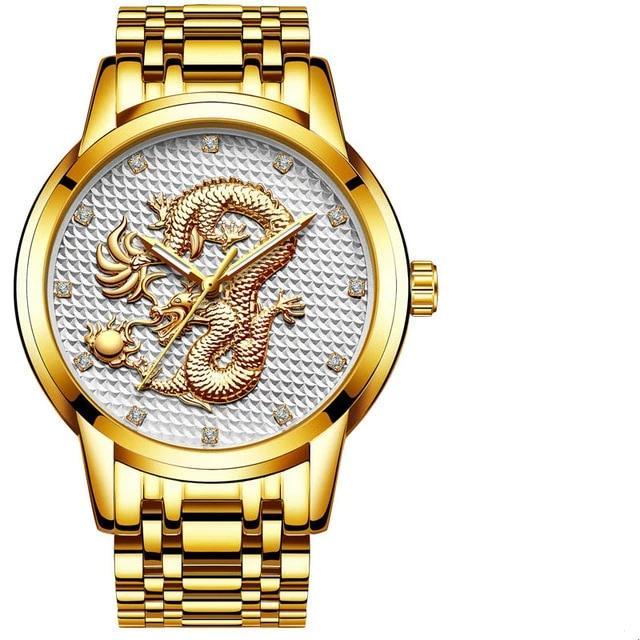Men's Waterproof  Watch With 3D Dragon Design Excellent Look Perfect Gift For Your Man Stevvex