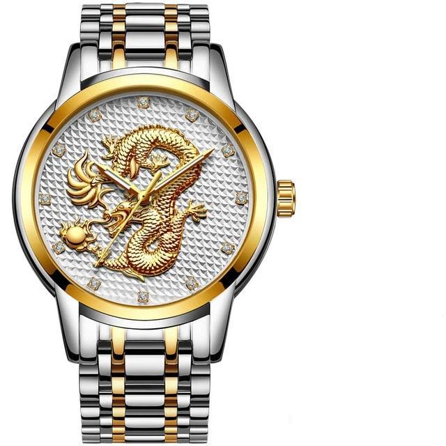 Men's Waterproof  Watch With 3D Dragon Design Excellent Look Perfect Gift For Your Man Stevvex