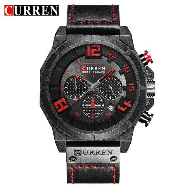 Men's Sport Waterproof Watch With Chronometers Large Numbers And Fluorescent Hands Perfect Gift For Your Man Stevvex