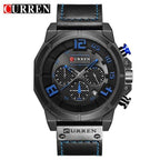 Men's Sport Waterproof Watch With Chronometers Large Numbers And Fluorescent Hands Perfect Gift For Your Man Stevvex