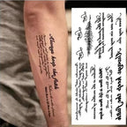 Elegant Temporary Waterproof Tattoos Big Tribal Sticker Black Large Body Art Makeup Fake Tattoo For Mens Womens