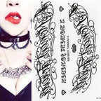 Elegant Temporary Waterproof Tattoos Big Tribal Sticker Black Large Body Art Makeup Fake Tattoo For Mens Womens