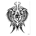 Elegant Temporary Waterproof Tattoos Big Tribal Sticker Black Large Body Art Makeup Fake Tattoo For Mens Womens