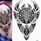 Elegant Temporary Waterproof Tattoos Big Tribal Sticker Black Large Body Art Makeup Fake Tattoo For Mens Womens