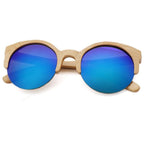 Elegant Wooden Design Classic Sunglasses Design Stylish Popular Wooden Sunglasses For Men & Women  Round Bamboo Glasses Mirror Sun Glasses Retro Glasses Stevvex