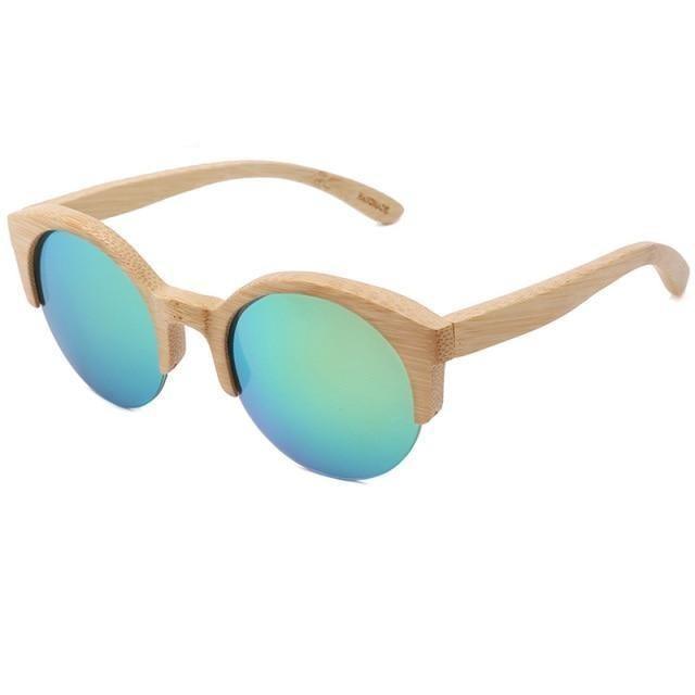 Elegant Wooden Design Classic Sunglasses Design Stylish Popular Wooden Sunglasses For Men & Women  Round Bamboo Glasses Mirror Sun Glasses Retro Glasses Stevvex