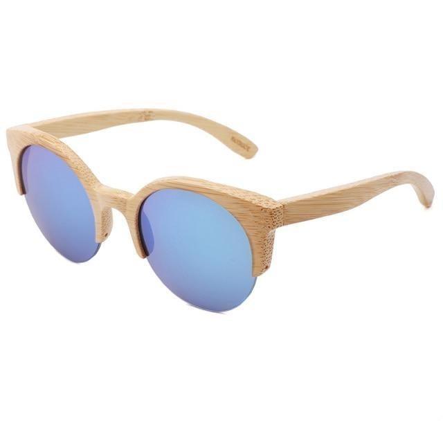 Elegant Wooden Design Classic Sunglasses Design Stylish Popular Wooden Sunglasses For Men & Women  Round Bamboo Glasses Mirror Sun Glasses Retro Glasses Stevvex