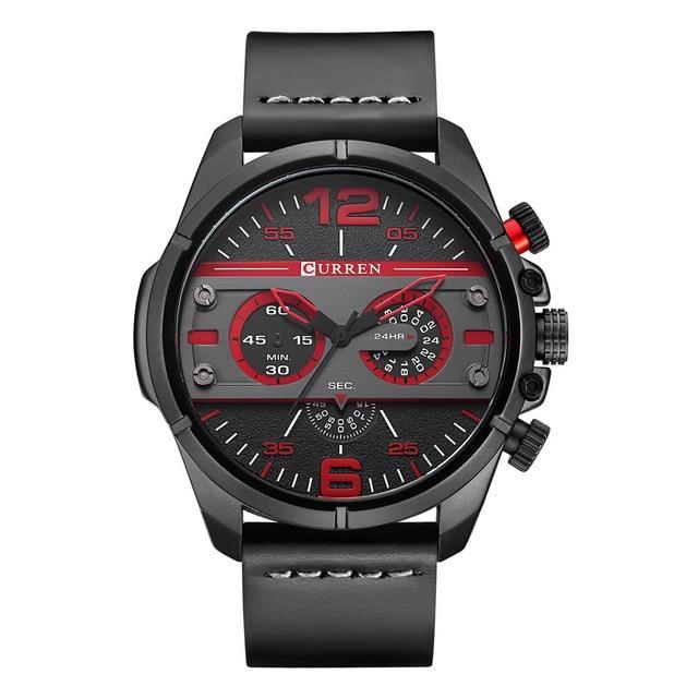 Men's  Waterproof Retro Style Watch With Excellent  Background, Chronometers  Large Numbers Perfect Gift Stevvex