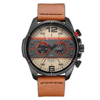 Men's  Waterproof Retro Style Watch With Excellent  Background, Chronometers  Large Numbers Perfect Gift Stevvex