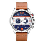 Men's  Waterproof Retro Style Watch With Excellent  Background, Chronometers  Large Numbers Perfect Gift Stevvex