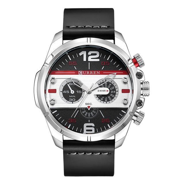Men's  Waterproof Retro Style Watch With Excellent  Background, Chronometers  Large Numbers Perfect Gift Stevvex