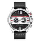 Men's  Waterproof Retro Style Watch With Excellent  Background, Chronometers  Large Numbers Perfect Gift Stevvex