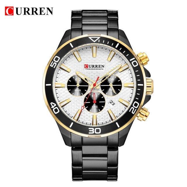 Men's Waterproof Watch With Chronometers, Date Display Excellent Background Unique Design Perfect Gift Stevvex