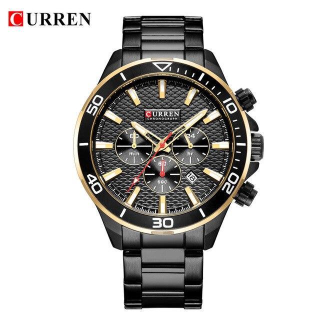 Men's Waterproof Watch With Chronometers, Date Display Excellent Background Unique Design Perfect Gift Stevvex