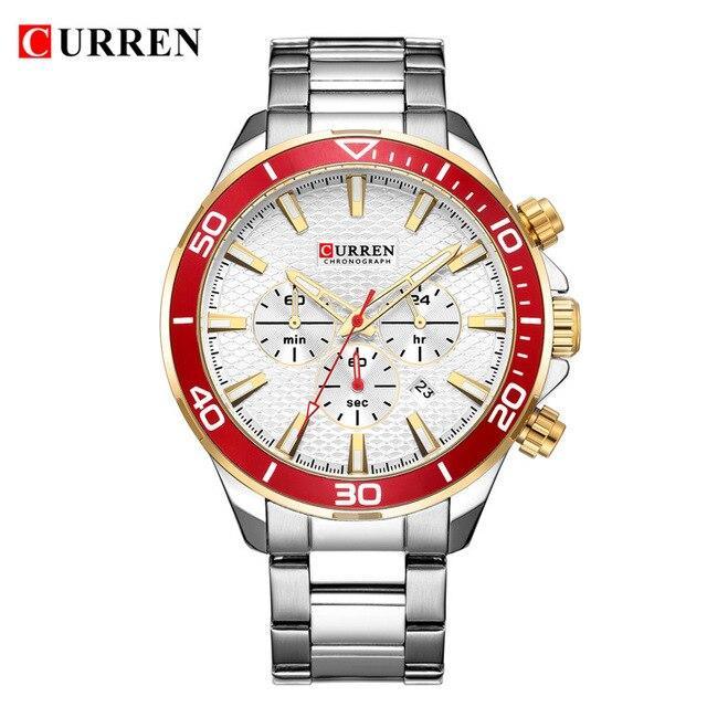 Men's Waterproof Watch With Chronometers, Date Display Excellent Background Unique Design Perfect Gift Stevvex