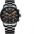 Men's Waterproof Watch With Chronometers Date Display Gold Detail Excellent Background Perfect Gift Stevvex