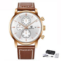 2021 New Business Men Watch Full Steel Quartz Luxury Casual Waterproof Leather Sports Male Wristwatch Stevvex