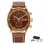 2021 New Business Men Watch Full Steel Quartz Luxury Casual Waterproof Leather Sports Male Wristwatch Stevvex