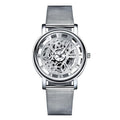 Unisex Metal Silver Watch With Steel Bracelet Unique Design Perfect Gift For Your Loved One - SJB-DIAMOND ELITES