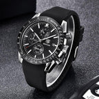 Luxury Men Stainless Steel Quartz Watch Accurate Timing Waterproof Analog Chronograph Men's Quartz Watches Stevvex