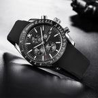 Luxury Men Stainless Steel Quartz Watch Accurate Timing Waterproof Analog Chronograph Men's Quartz Watches Stevvex