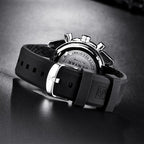 Luxury Men Stainless Steel Quartz Watch Accurate Timing Waterproof Analog Chronograph Men's Quartz Watches Stevvex