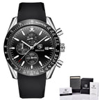 Luxury Men Stainless Steel Quartz Watch Accurate Timing Waterproof Analog Chronograph Men's Quartz Watches Stevvex