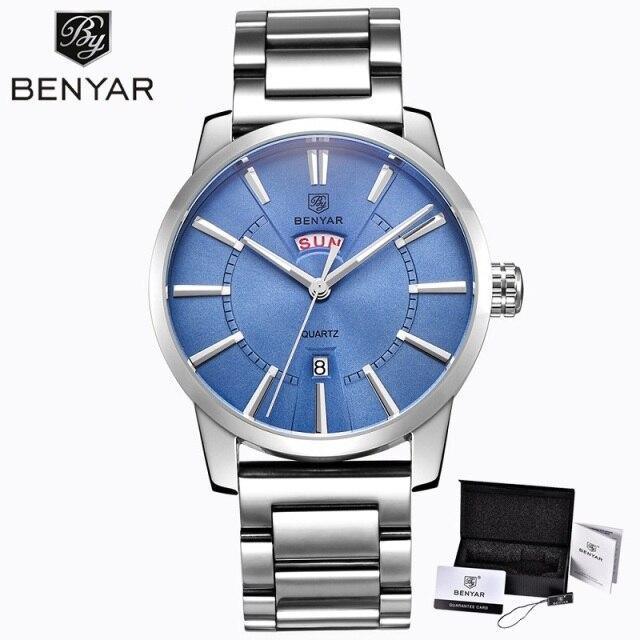 Business Fashion Men Watches Brown Luxury Military Leather Band Wristwatches  Date Week Display Watch Stevvex