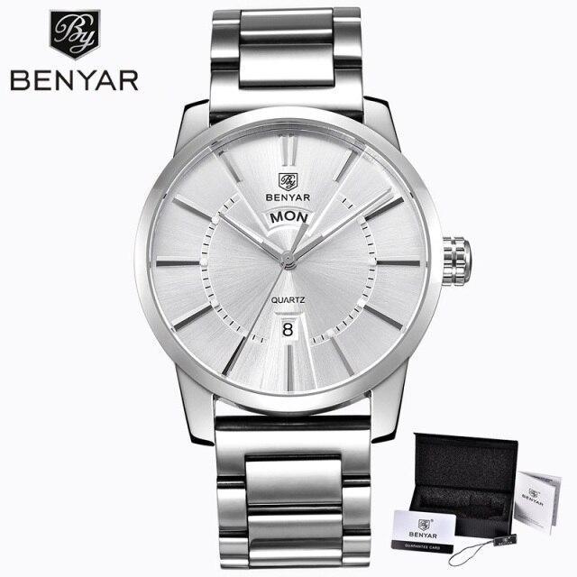 Business Fashion Men Watches Brown Luxury Military Leather Band Wristwatches  Date Week Display Watch Stevvex