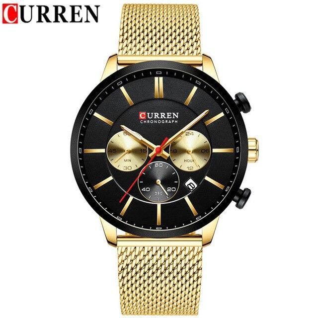 Unisex Elegant  Stainless Steel Watch With  Chronometer And Date Display Excellent Design Perfect Gift Stevvex