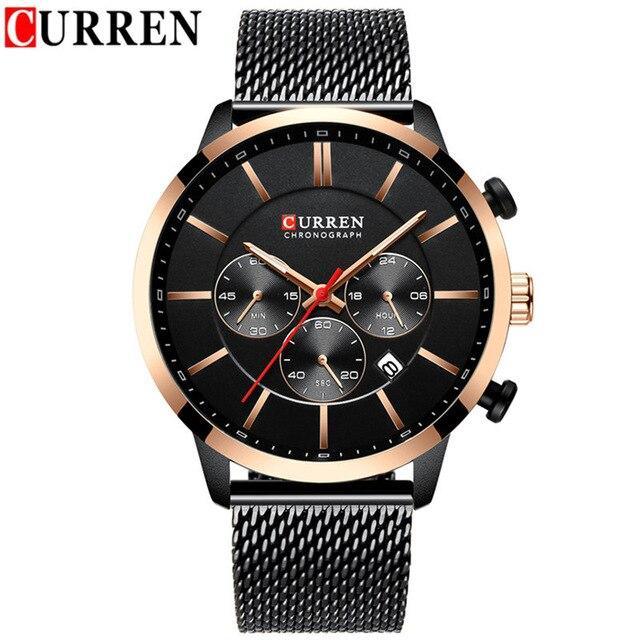 Unisex Elegant  Stainless Steel Watch With  Chronometer And Date Display Excellent Design Perfect Gift Stevvex
