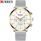 Unisex Elegant  Stainless Steel Watch With  Chronometer And Date Display Excellent Design Perfect Gift Stevvex