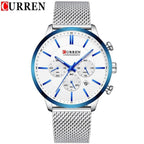 Unisex Elegant  Stainless Steel Watch With  Chronometer And Date Display Excellent Design Perfect Gift Stevvex