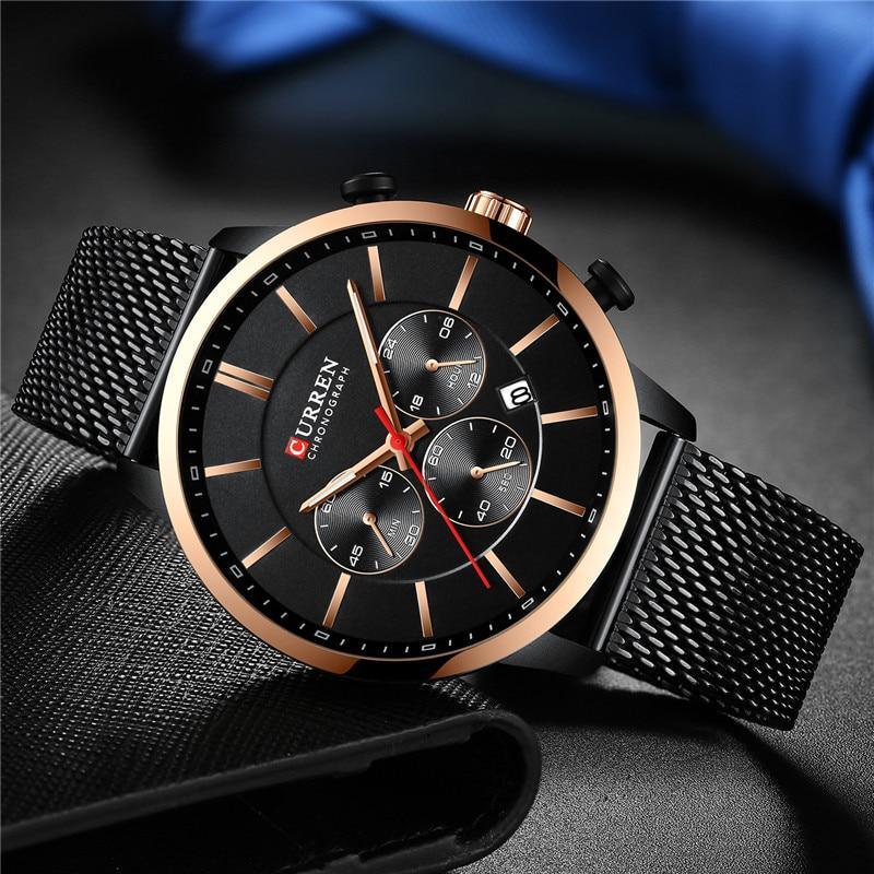 Unisex Elegant  Stainless Steel Watch With  Chronometer And Date Display Excellent Design Perfect Gift Stevvex