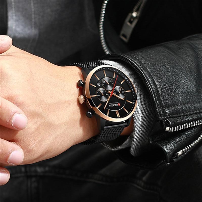 Unisex Elegant  Stainless Steel Watch With  Chronometer And Date Display Excellent Design Perfect Gift Stevvex