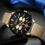 Unisex Elegant  Stainless Steel Watch With  Chronometer And Date Display Excellent Design Perfect Gift Stevvex