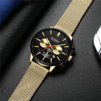 Unisex Elegant  Stainless Steel Watch With  Chronometer And Date Display Excellent Design Perfect Gift Stevvex