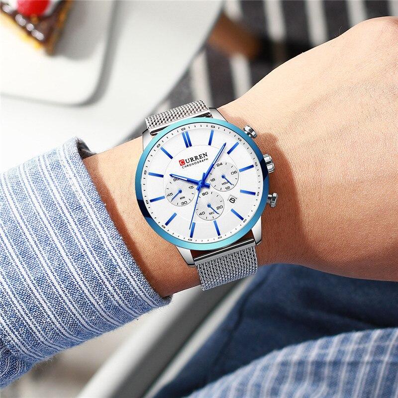 Unisex Elegant  Stainless Steel Watch With  Chronometer And Date Display Excellent Design Perfect Gift Stevvex