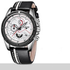 Waterproof Men's Sports  Watch With Leather Transparent Belts, Chronometers Day View Perfect Gift Stevvex