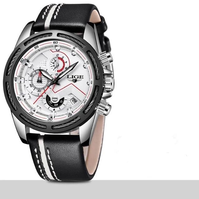 Waterproof Men's Sports  Watch With Leather Transparent Belts, Chronometers Day View Perfect Gift Stevvex