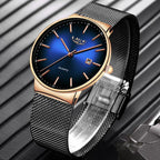 Men's Elegant  Watch With Stainless Steel Straps And Special Date Display Excellent Look Unique Design Perfect Gift Stevvex