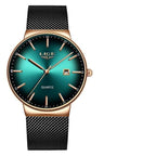 Men's Elegant  Watch With Stainless Steel Straps And Special Date Display Excellent Look Unique Design Perfect Gift Stevvex