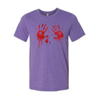 Bloody Hand Prints T-shirt | Classic Unisex Bella Canvas Tee - SJB-DIAMOND ELITES