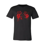 Bloody Hand Prints T-shirt | Classic Unisex Bella Canvas Tee - SJB-DIAMOND ELITES